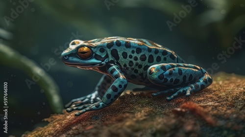 Poison tree dart frog. Generative AI