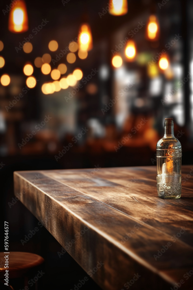 Warm light. Blur light background at shop in mall for business background, blurry abstract bokeh at interior hallway,. AI generative