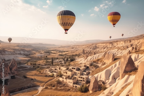 Hot air balloon in Cappadocia, Türkiye. © imlane