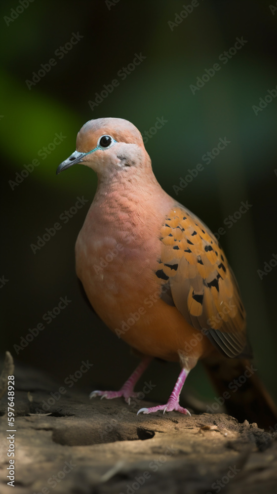 Illustration of A Ruddy Ground Dove Illustration of A Ruddy Ground Dove