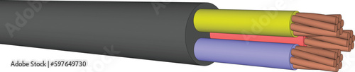 copper medium voltage cable especially suitable for distribution of energy. Unarmoured, with compacted copper conductor and XLPE insulation.