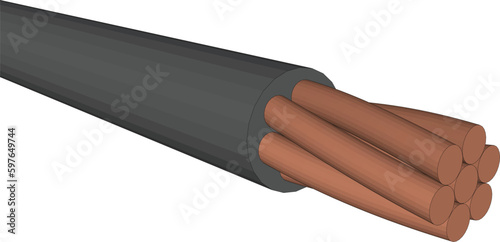 copper medium voltage cable especially suitable for distribution of energy. Unarmoured, with compacted copper conductor and XLPE insulation.