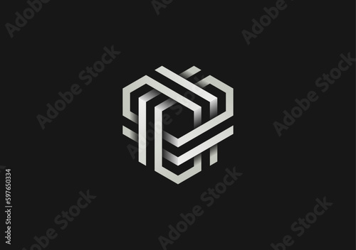 Impossible Illusion shapes, 3 cube figures and optical delusion.