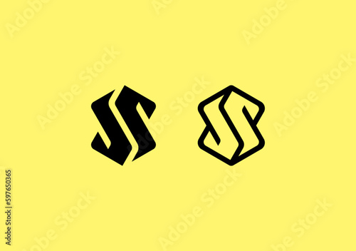 monogram logo letter S with infinite spin sense