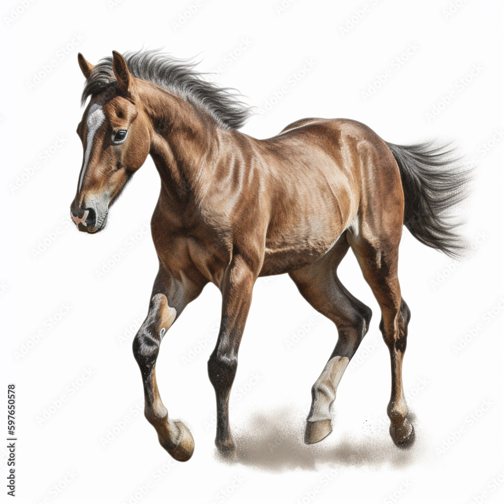 Obraz premium リアルな仔馬