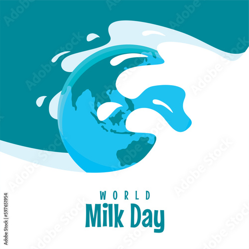 world milk day poster template