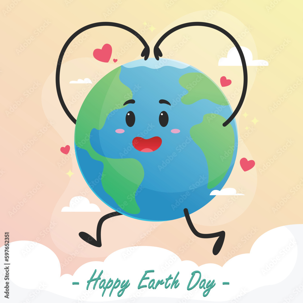 Happy Earth Day Illustration Happy Earth Day Illustration