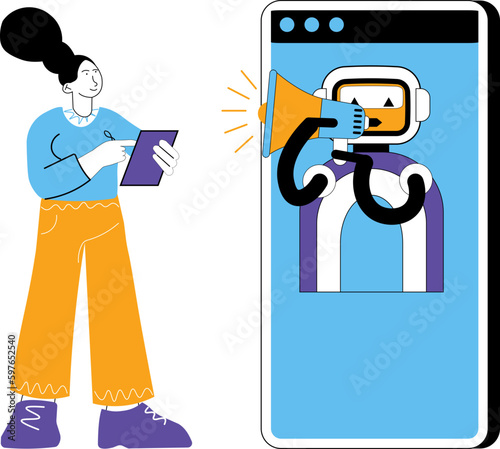 Artificial Intelligence (AI) icon concept with ChatGPT, artificial intelligence chatbot, Machine learning