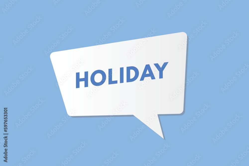 Holiday text Button. Holiday Sign Icon Label Sticker Web Buttons Holiday text Button. Holiday Sign Icon Label Sticker Web Buttons