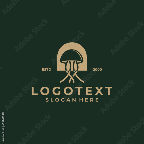 jellyfish logo design luxury