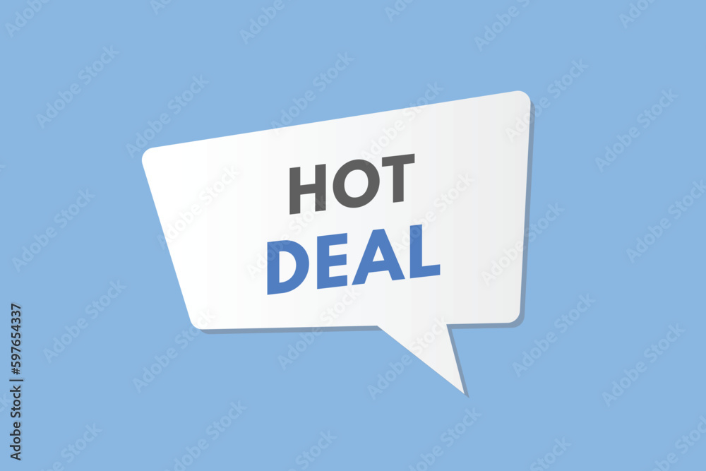Obraz premium Hot Deal text Button. Hot Deal Sign Icon Label Sticker Web Buttons