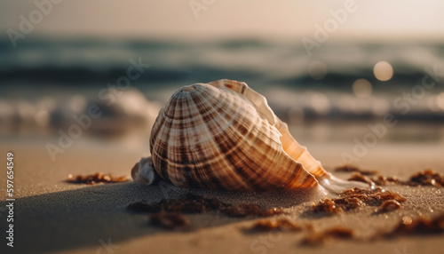 Seashell beauty in nature heat of summer day generated by AI © Jeronimo Ramos