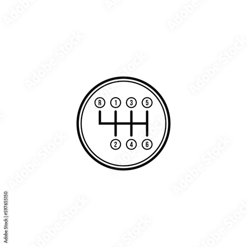 Car manual gear box icon vector graphics