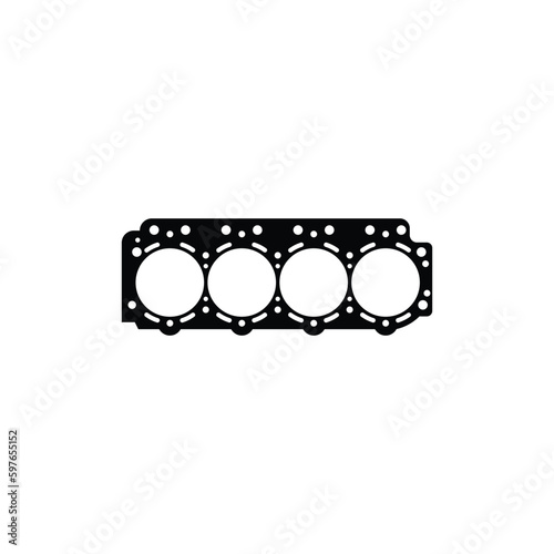 Engine block icon isolated vector graphics