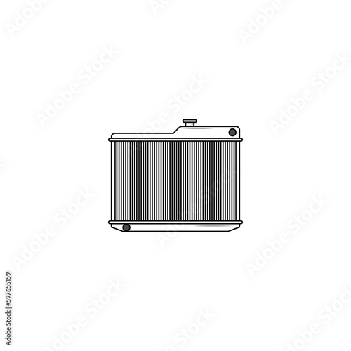 Car radiator icon isolated vector graphics