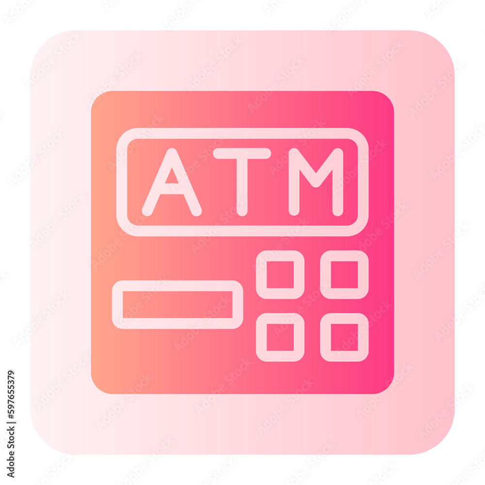 atm machine gradient icon atm machine gradient icon