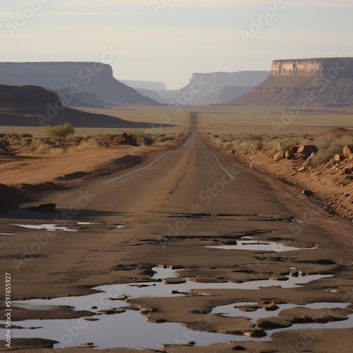 Roads in remote areas that are damaged have only potholes.