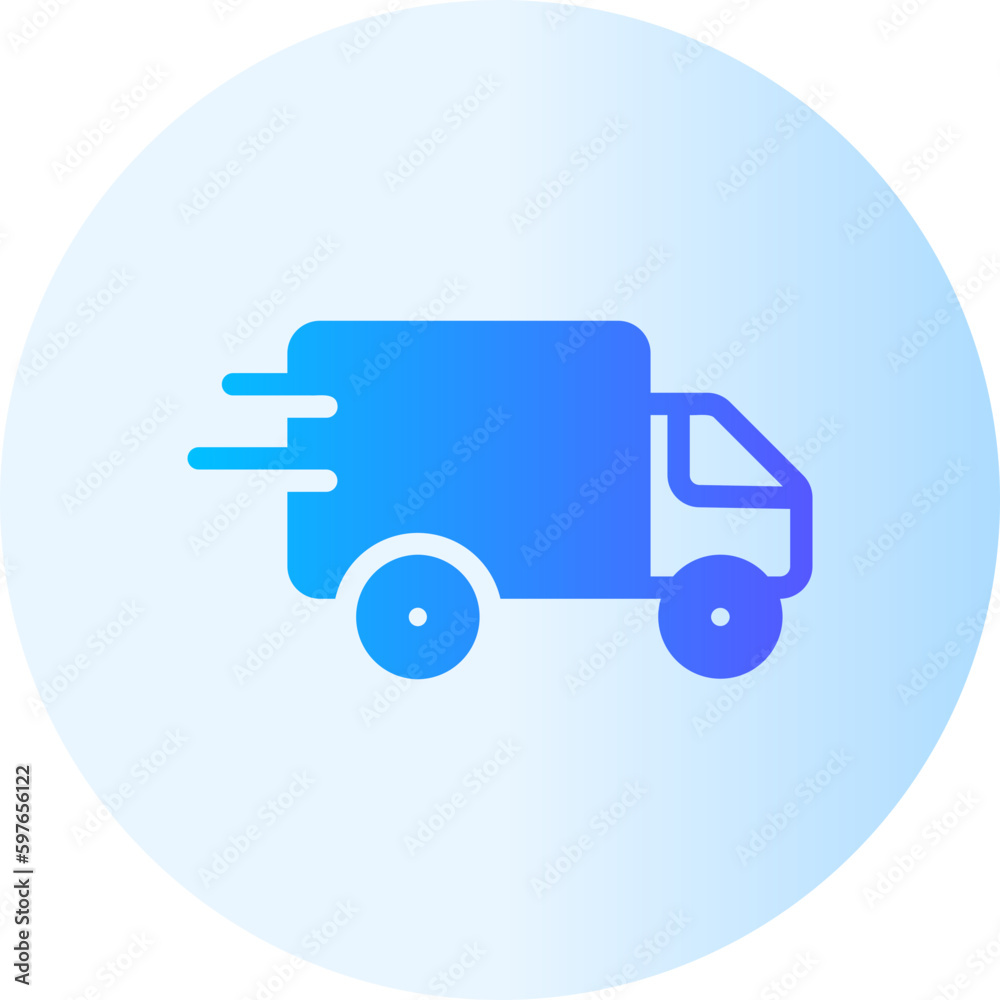delivery truck gradient icon