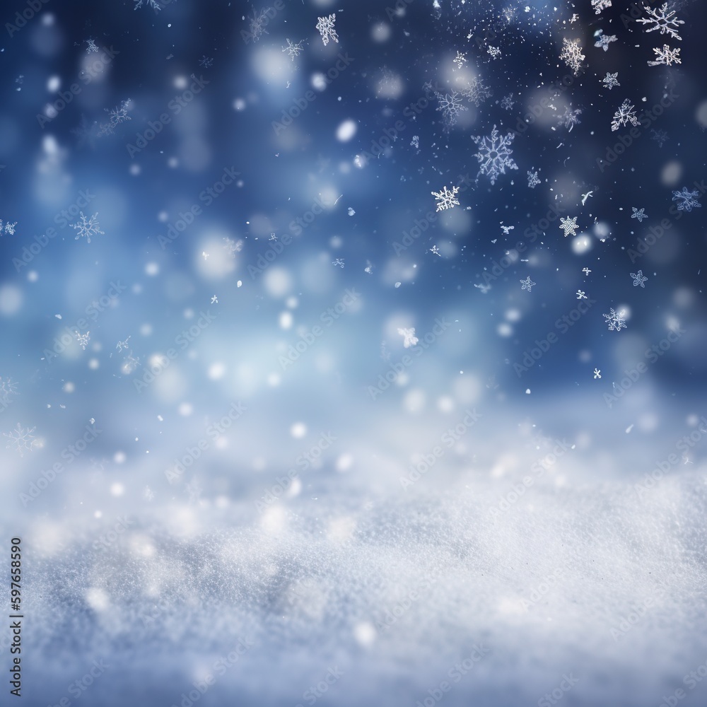 Fototapeta premium christmas background with snowflakes.