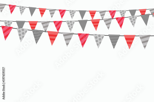 triangle bunting decorative background in hanging style