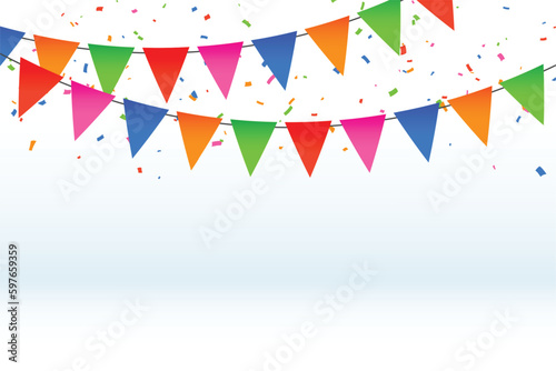 surprise your guests with stunning colorful party flag background