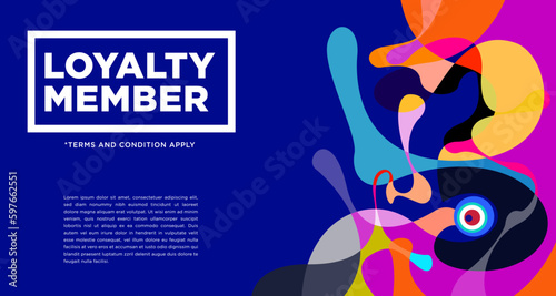 Colorful abstract geometric and fluid banner template for marketing promotion material. Giveaway cash back gift card and member card bonus design template.