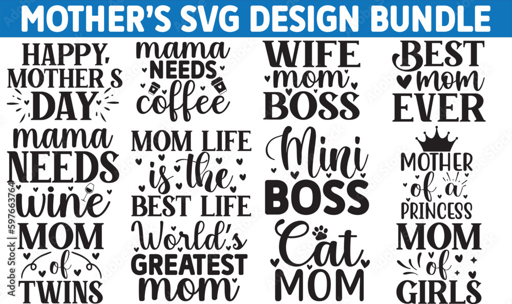 Mother's SVG design bundle