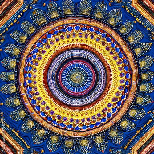 An intricate mandala of interlocking patterns, representing the interconnectedness of all things4, Generative AI