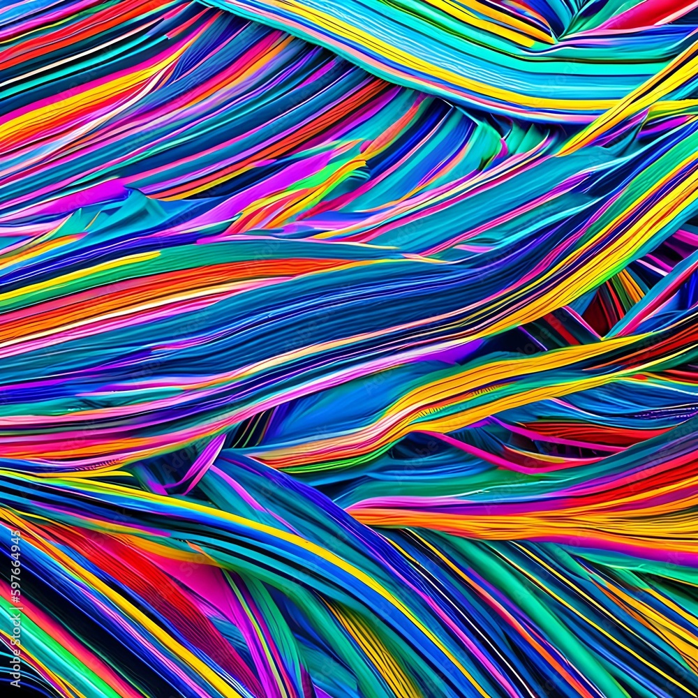 A chaotic burst of jagged lines and bold colors that convey movement and energy2, Generative AI