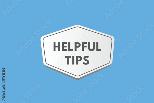 Helpful Tips text Button. Helpful Tips Sign Icon Label Sticker Web Buttons