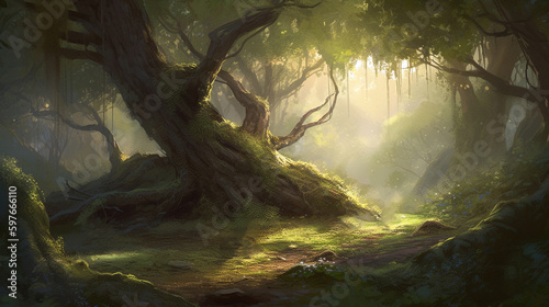 神秘的な森の中の大樹 © いづみ 河津