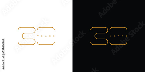 Modern and sophisticated number 30 logo design.