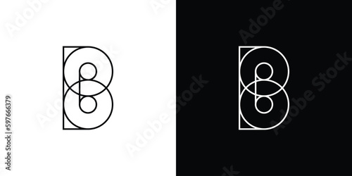 Modern and unique  letter B initials logo design