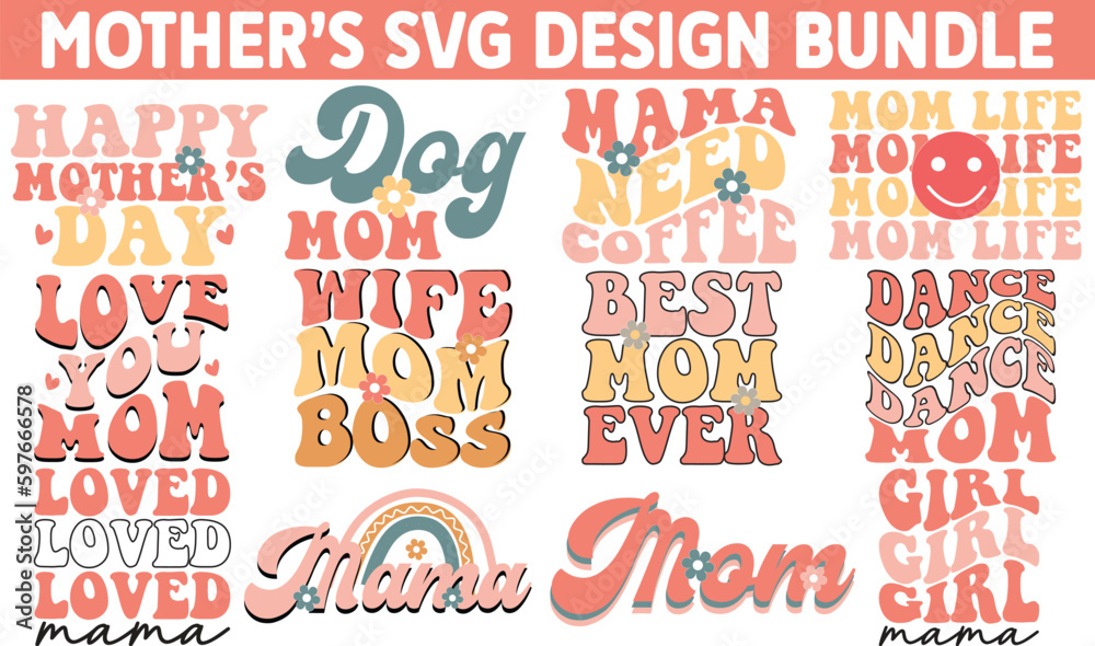 Retro mom svg bundle, mother's day svg bundle Retro mom svg bundle, mother's day svg bundle