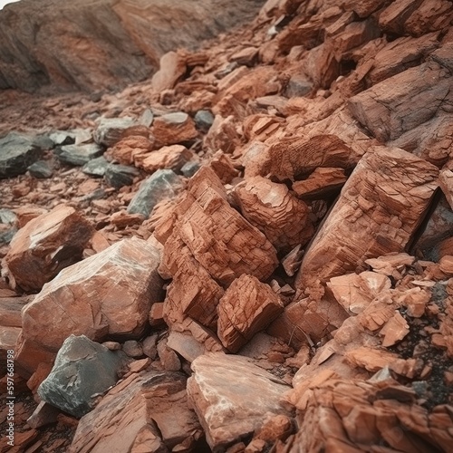 red rock in the desert.