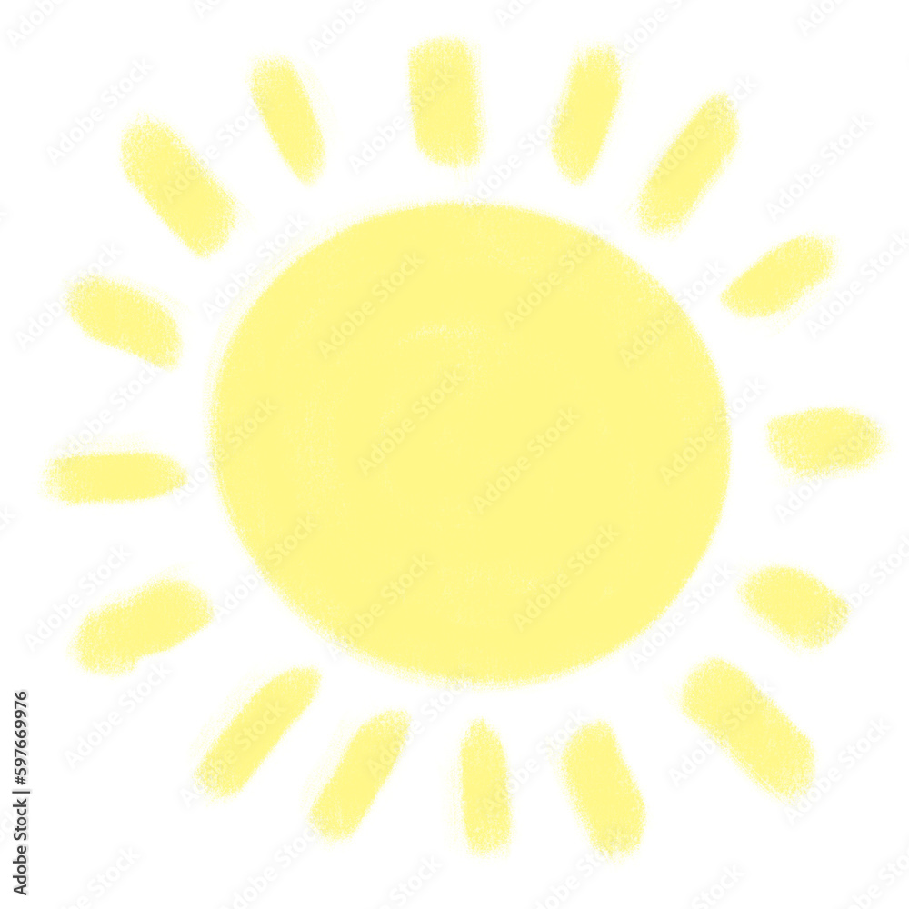 hand drawing sun