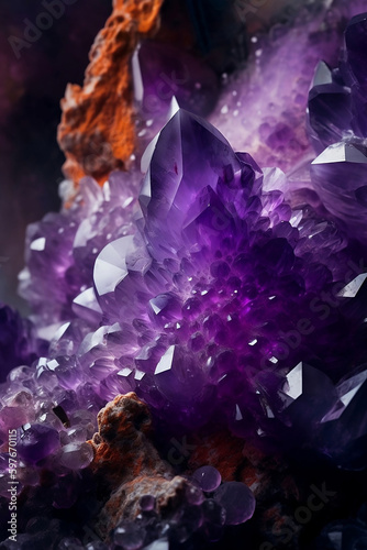 raw shiny purple crystal