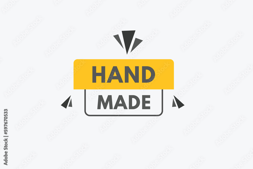 HandMade text Button. Hand Made Sign Icon Label Sticker Web Buttons HandMade text Button. Hand Made Sign Icon Label Sticker Web Buttons