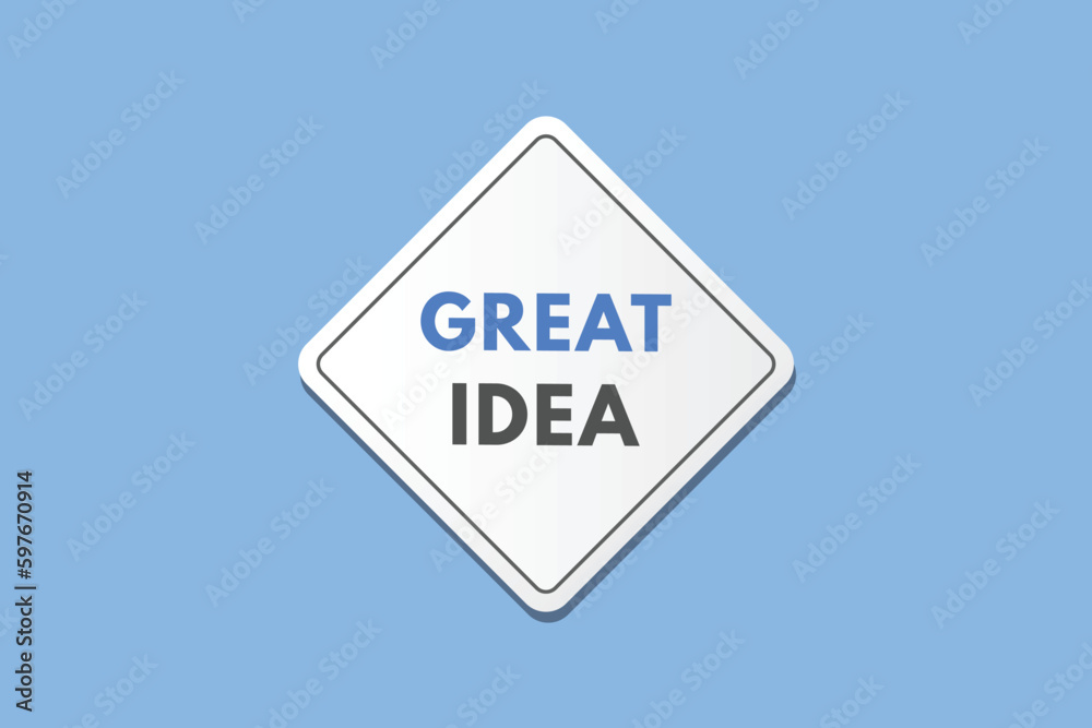Great Idea text Button. Great Idea Sign Icon Label Sticker Web Buttons Great Idea text Button. Great Idea Sign Icon Label Sticker Web Buttons
