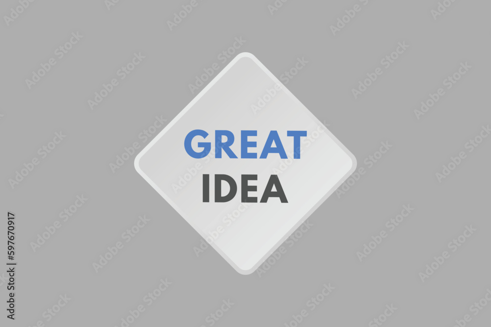 Great Idea text Button. Great Idea Sign Icon Label Sticker Web Buttons Great Idea text Button. Great Idea Sign Icon Label Sticker Web Buttons