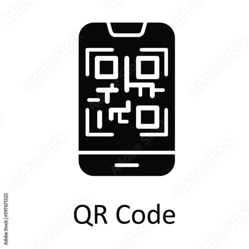 Qr Code Vector Solid Icons. Simple stock illustration stock