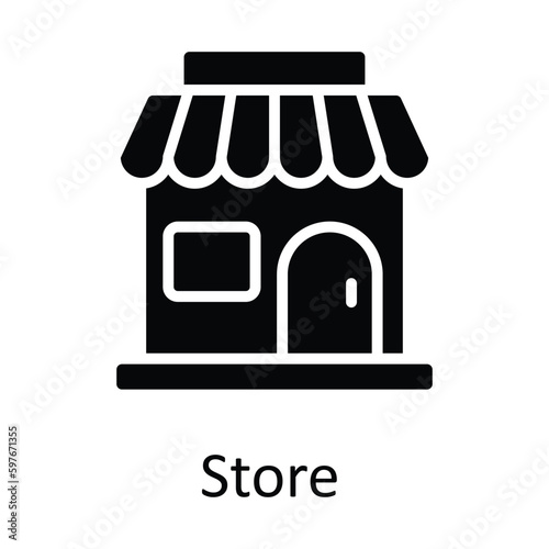 Store  Vector   Solid Icons. Simple stock illustration stock