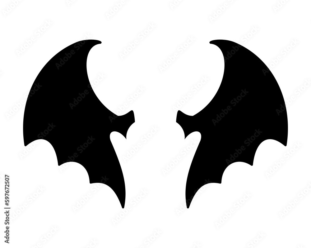 dark wing silhouette evil devil in the shadows Scary bat wings on Halloween night. dark wing silhouette evil devil in the shadows Scary bat wings on Halloween night.