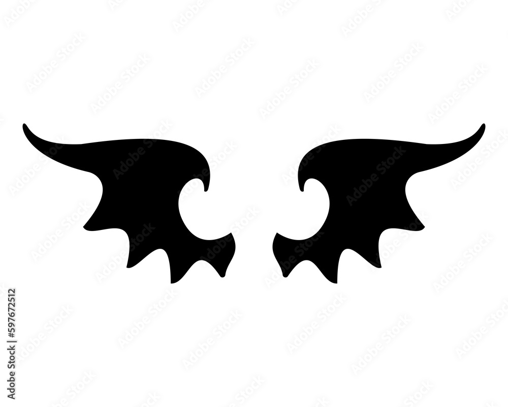 dark wing silhouette evil devil in the shadows Scary bat wings on Halloween night. dark wing silhouette evil devil in the shadows Scary bat wings on Halloween night.
