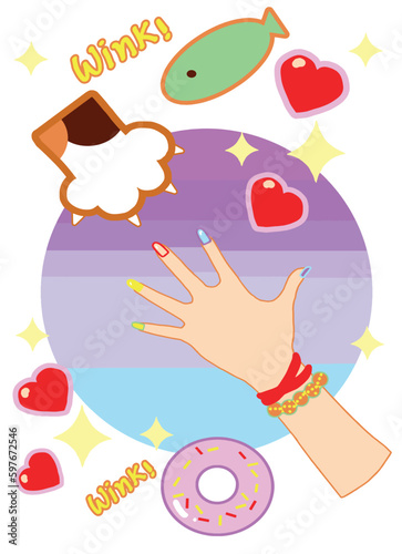 Bild auf Leinwand Paws and hand