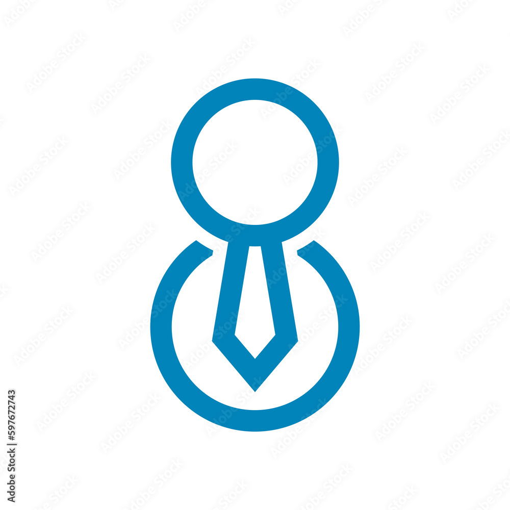 unique minimalist tie person icon logo design unique minimalist tie person icon logo design
