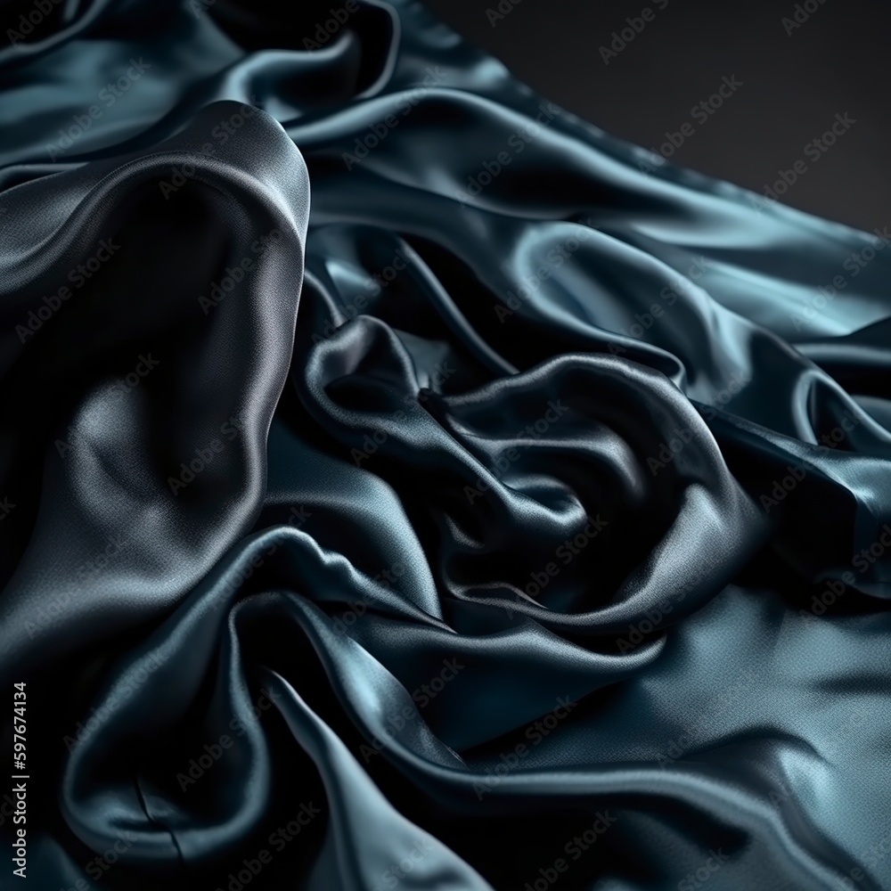 Obraz premium Close up black satin background.