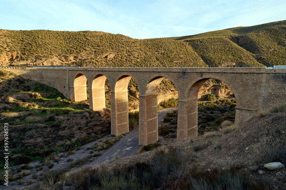 Bridge in the Tabernas desert, Andalusia, Spain