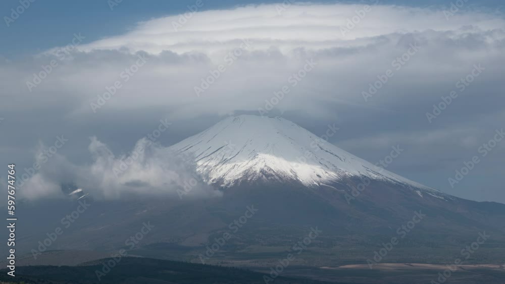 Mt. Fuji with Lenticular Clouds on Top (Timelapse | Zoom In) Mt. Fuji with Lenticular Clouds on Top (Timelapse | Zoom In)