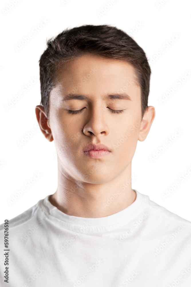 Different beautiful expressions of male face Different beautiful expressions of male face